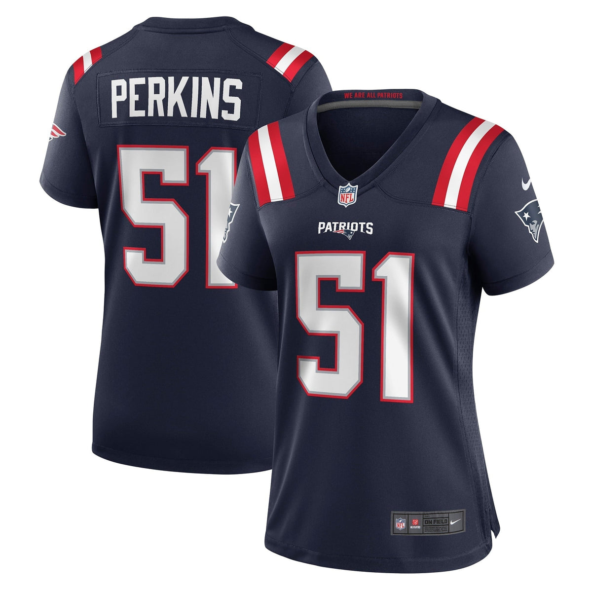 Women s Nike Ronnie Perkins Navy New England Patriots Game Jersey