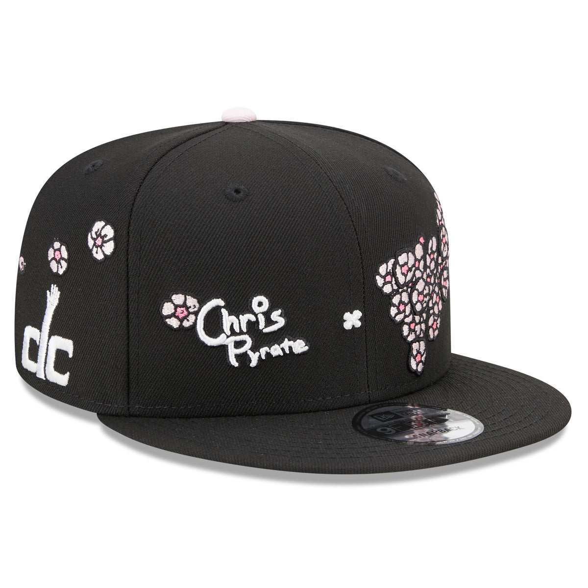 Washington Wizards New Era Chris Pyrate Cherry Blossom 9FIFTY Snapback Hat - Black