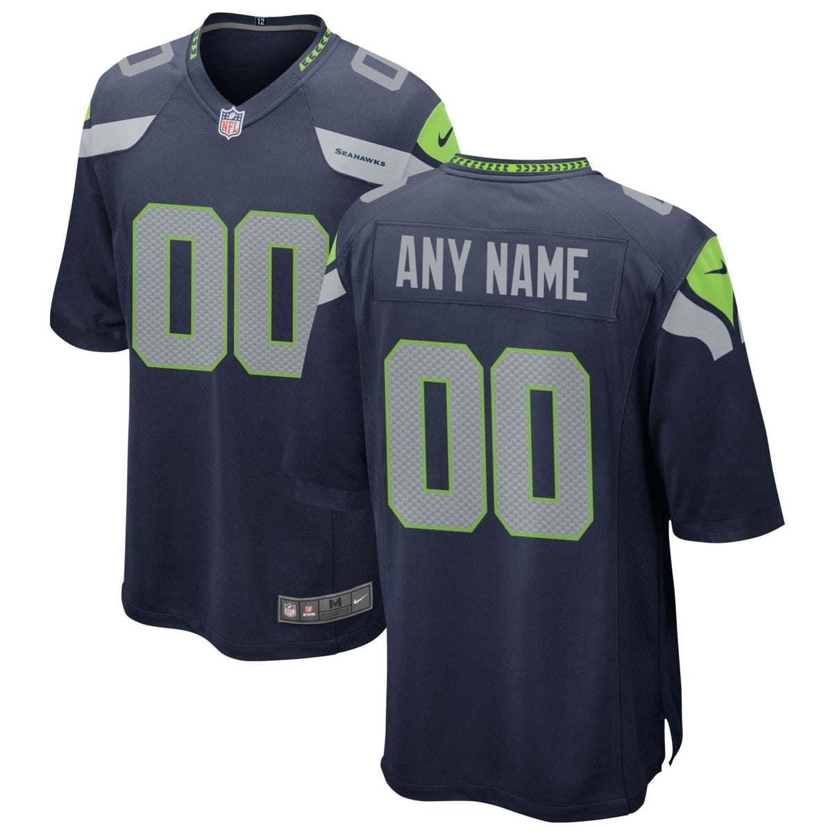 Seattle Seahawks Nike Custom Game Jersey College Navy