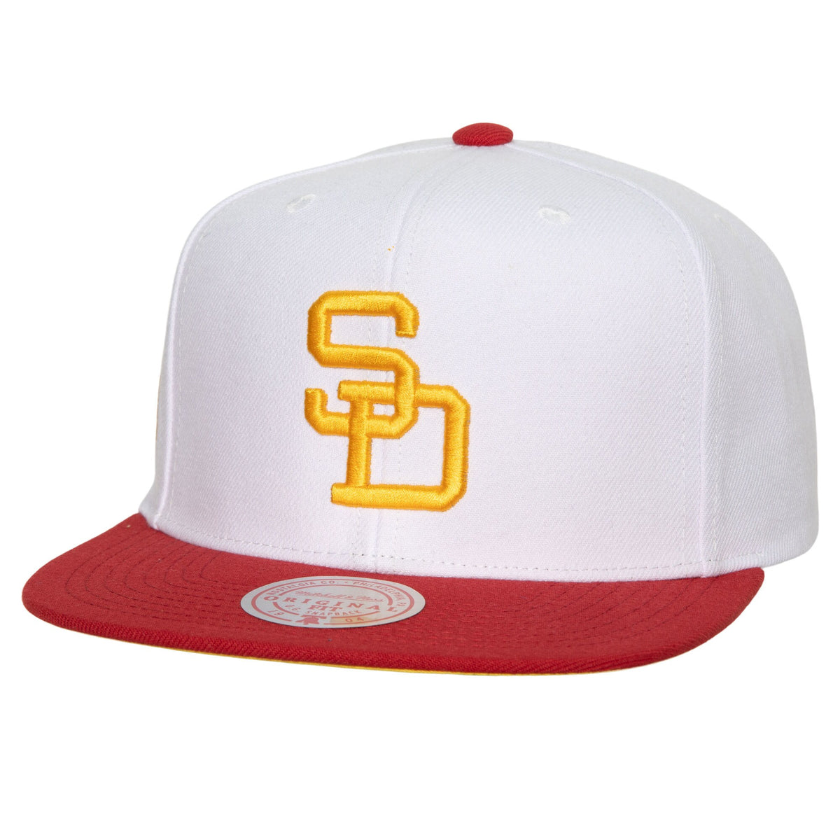 San Diego Padres Mitchell & Ness Hometown Snapback Hat - White/Red