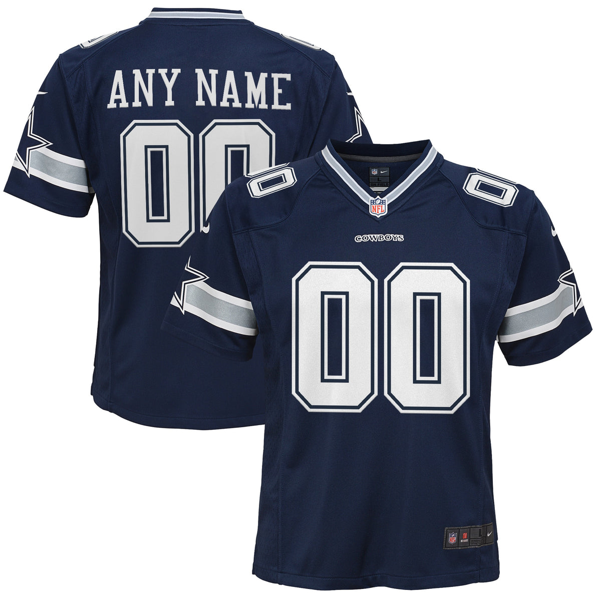 Dallas Cowboys Nike Youth Custom Game Jersey   Navy