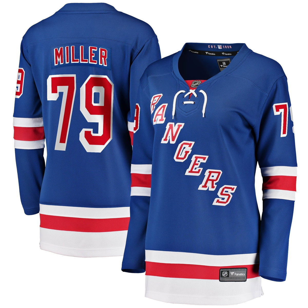 Women's Fanatics Branded K'Andre Miller Blue New York Rangers 2017/18 Home Breakaway Jersey