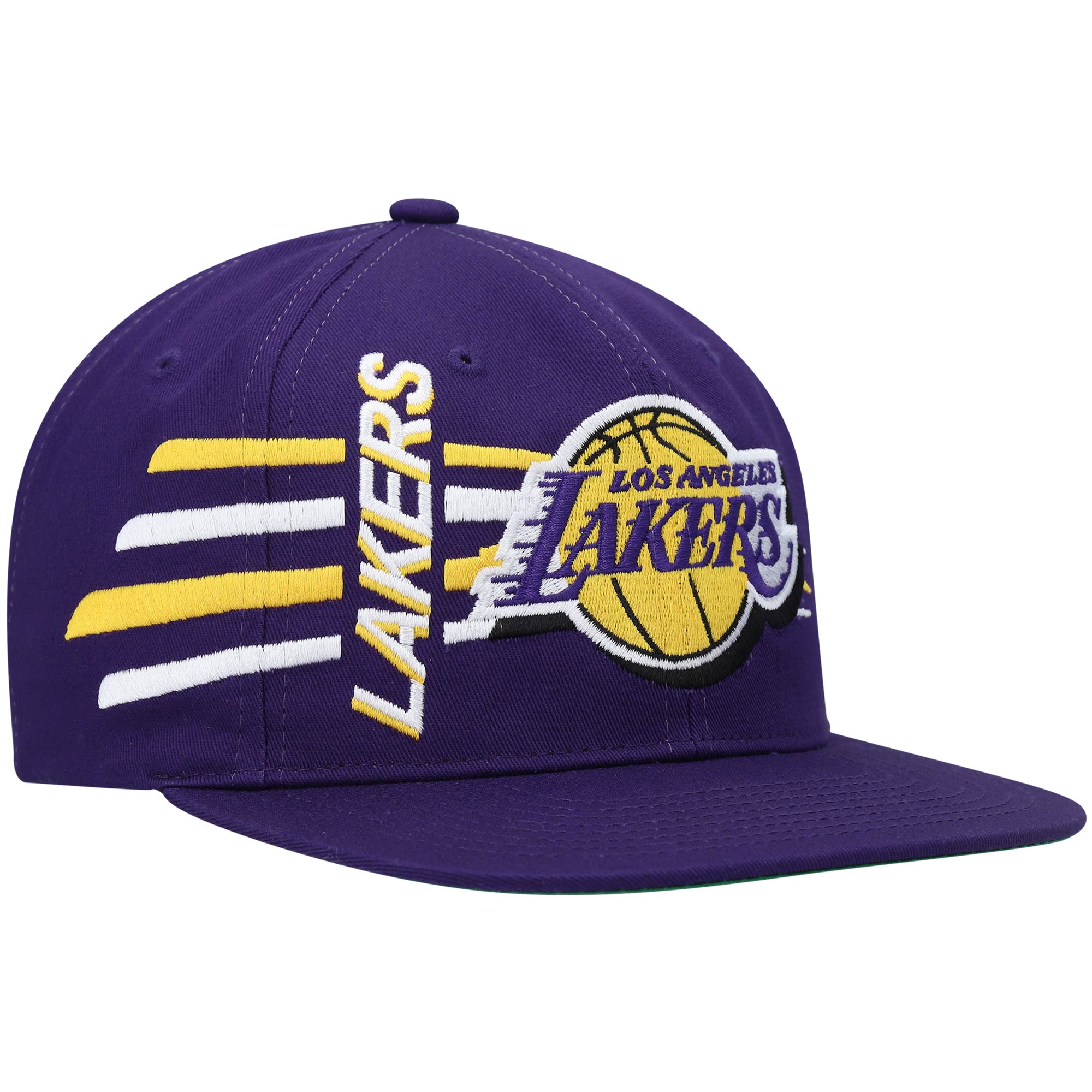 Los Angeles Lakers Mitchell & Ness Retro Bolt Deadstock Snapback Hat - Purple