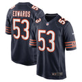 TJ Edwards Chicago Bears Nike Game Player Jersey   Navy