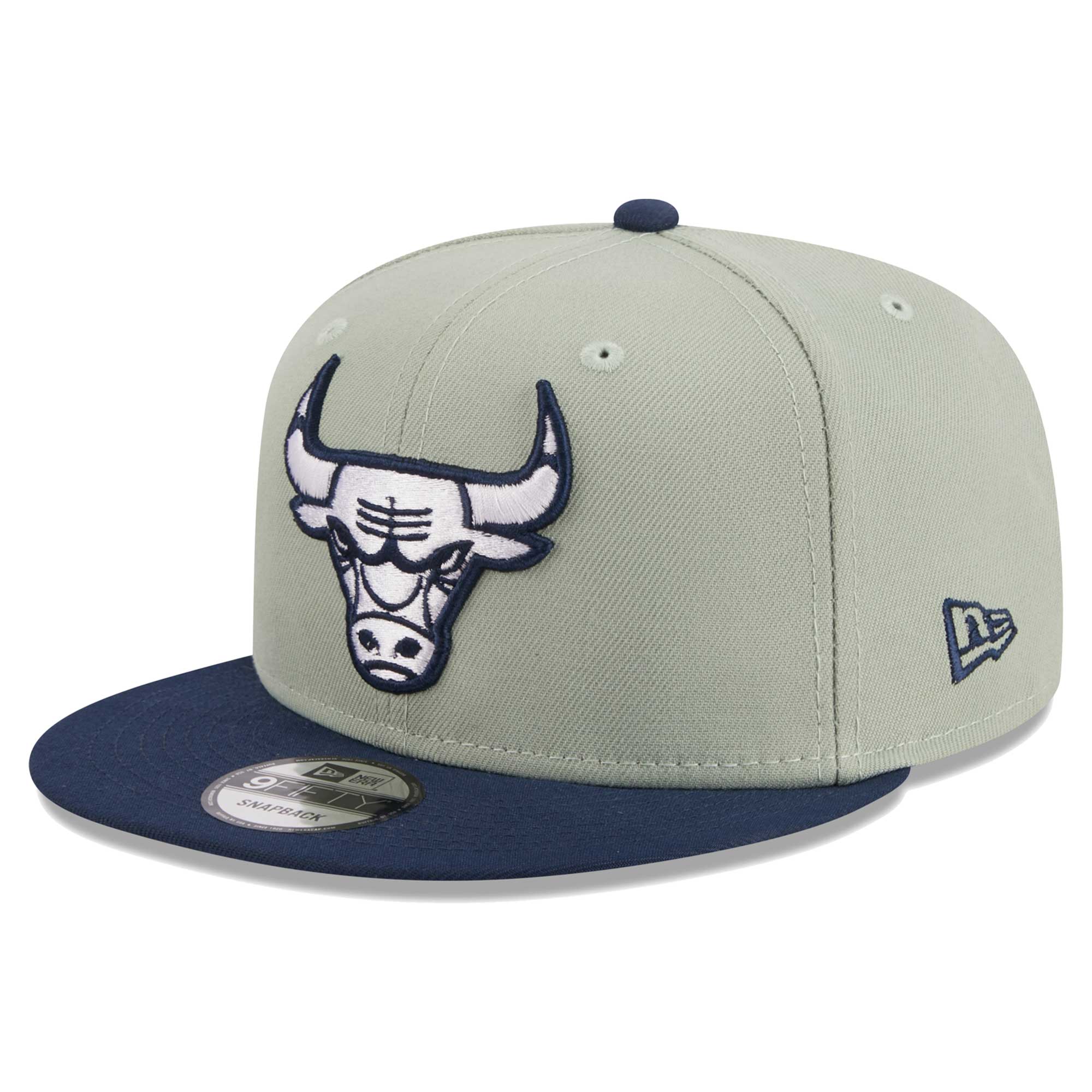 Chicago Bulls New Era Two-Tone Color Pack 9FIFTY Snapback Hat - Sage/Navy