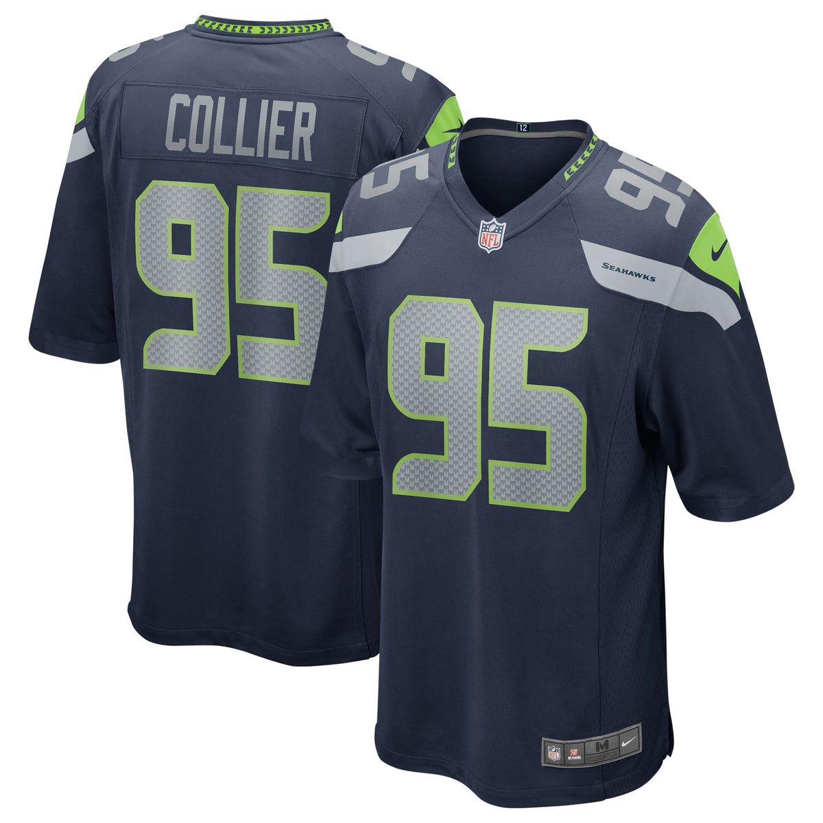L.J. Collier Seattle Seahawks Nike Game Player Jersey College Navy