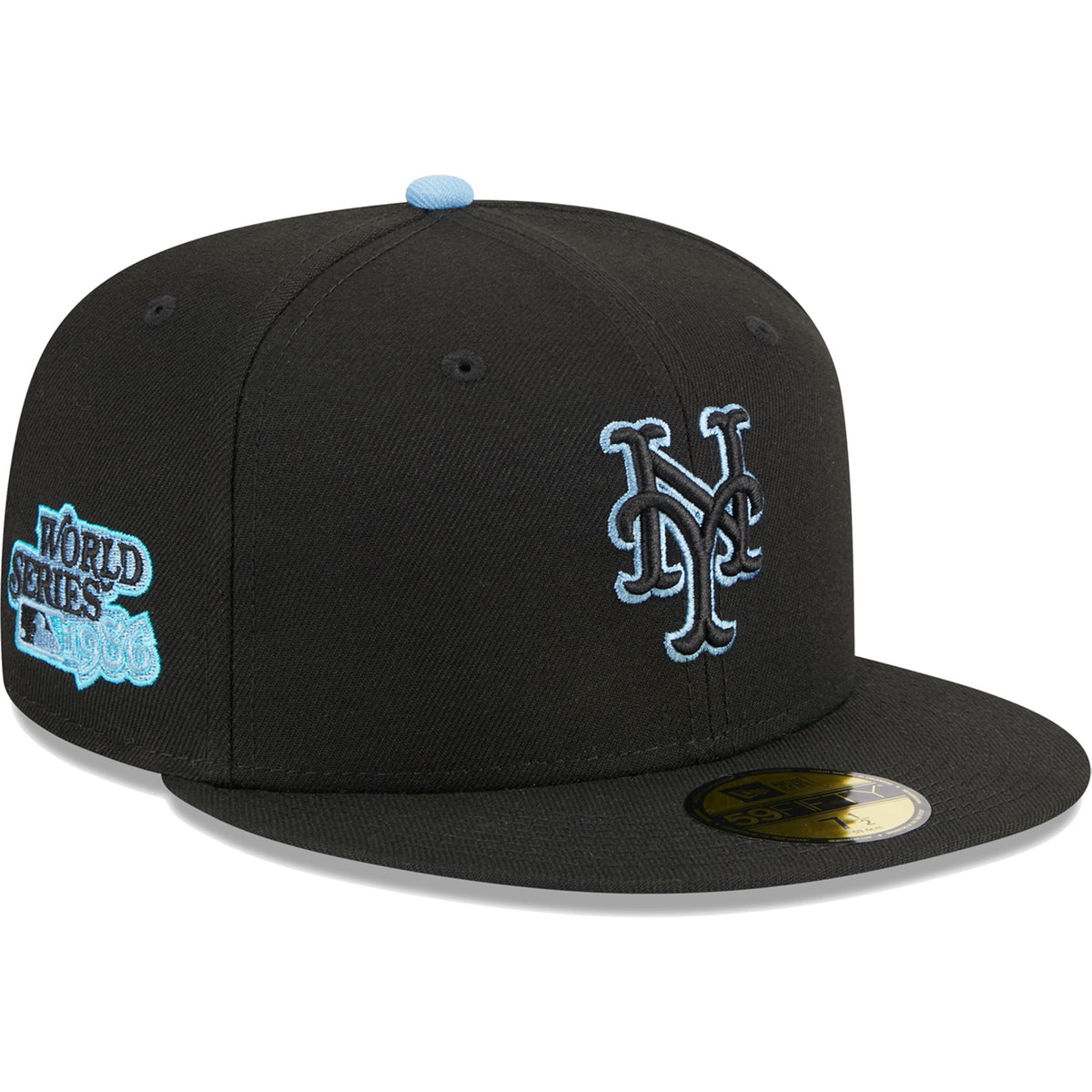 New York Mets New Era Pastel Undervisor 59FIFTY Fitted Hat - Black