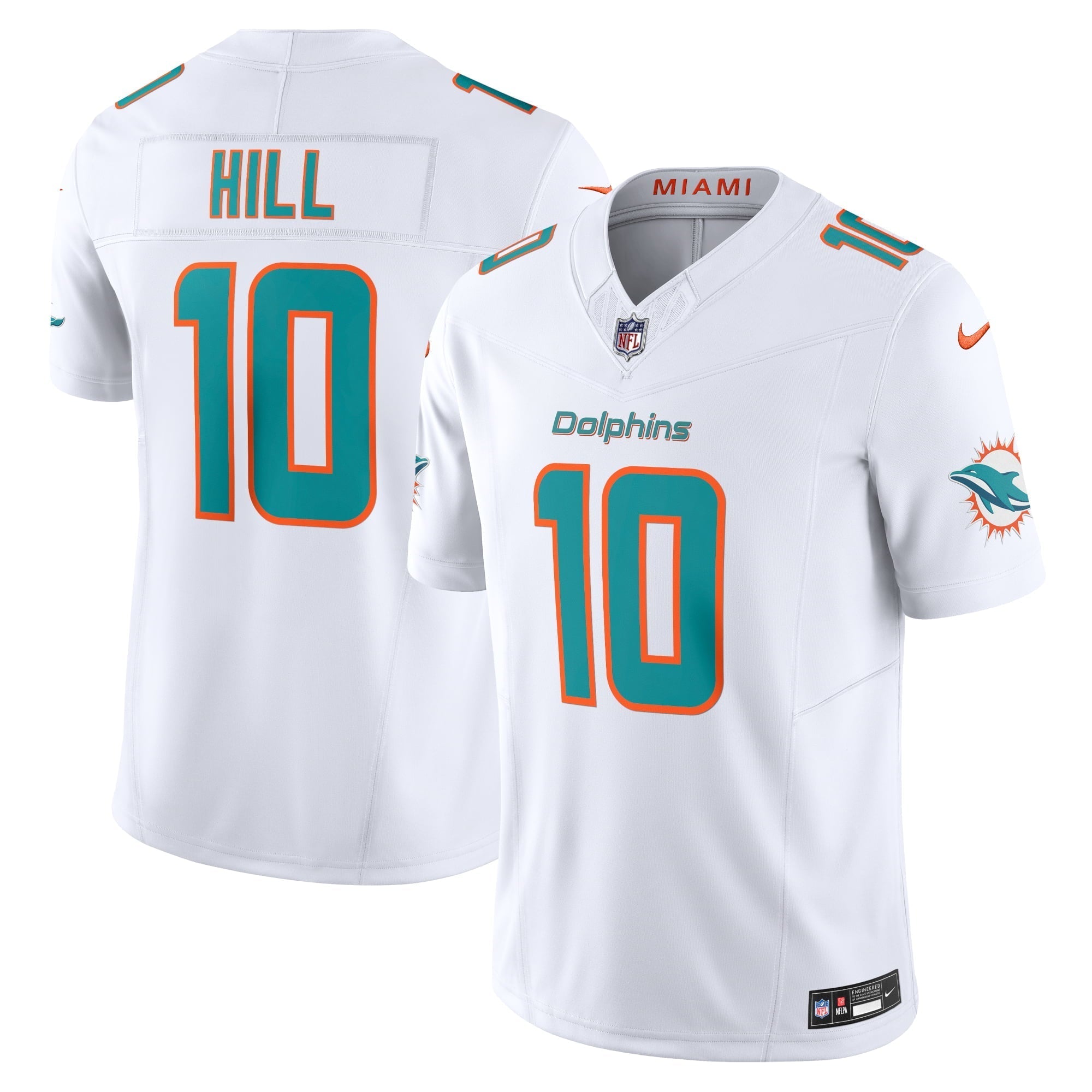 Men s Nike Tyreek Hill White Miami Dolphins Vapor F.U.S.E. Limited Jersey