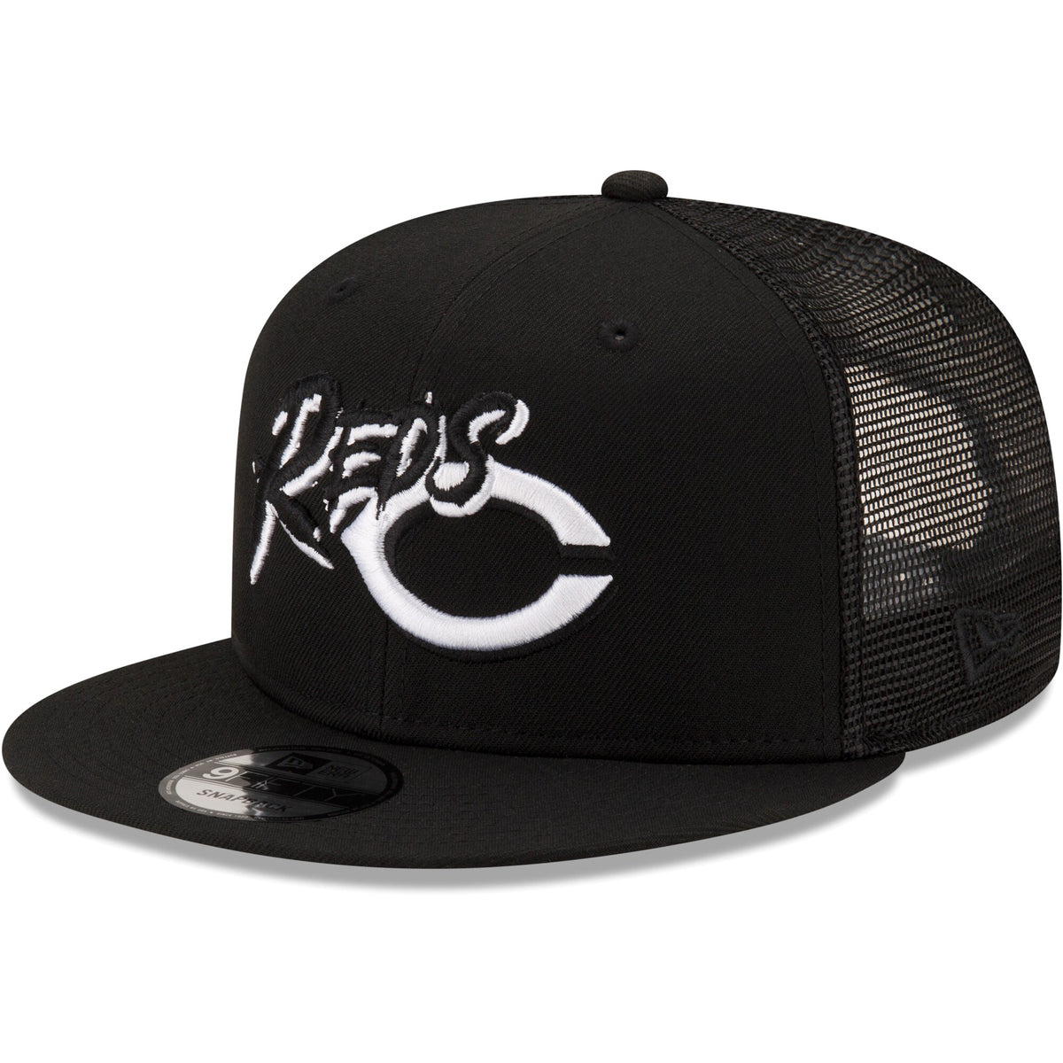 Cincinnati Reds New Era Street Trucker 9FIFTY Snapback Hat - Black
