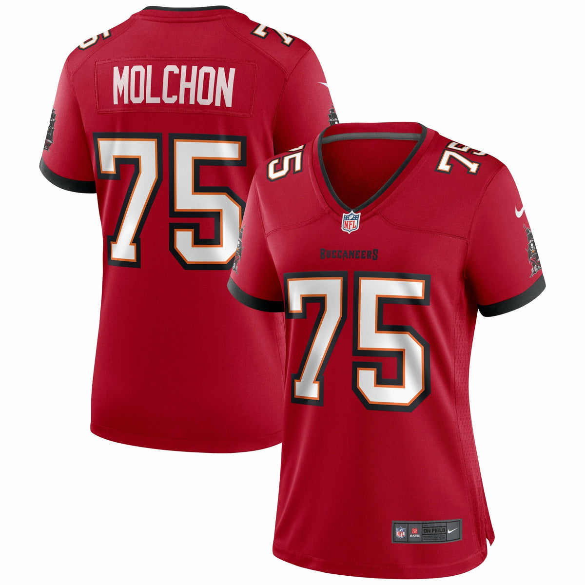 Women s Nike John Molchon Red Tampa Bay Buccaneers Game Jersey