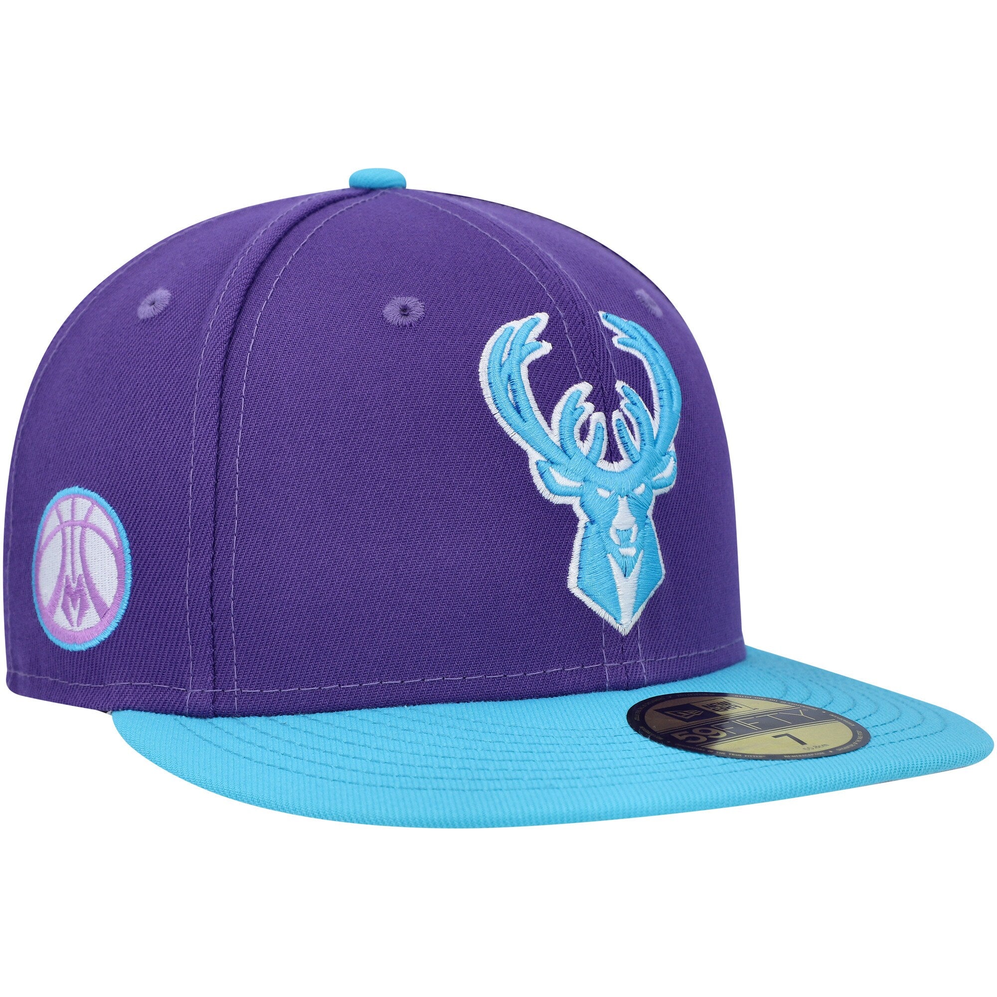 Milwaukee Bucks New Era Vice 59FIFTY Fitted Hat - Purple