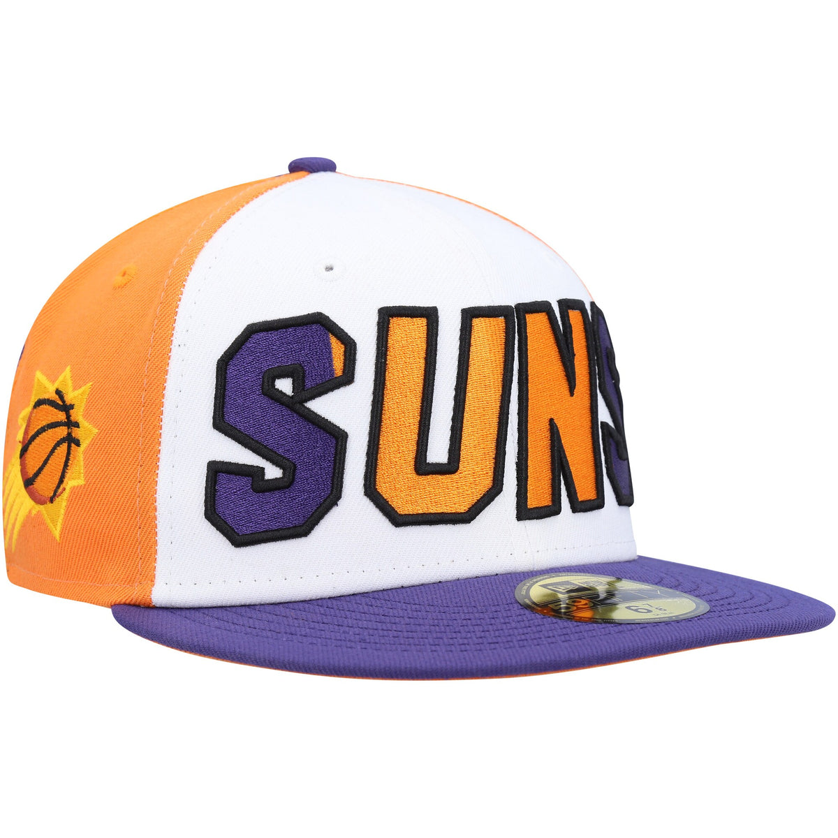 Phoenix Suns New Era Back Half 9FIFTY Fitted Hat - White/Purple
