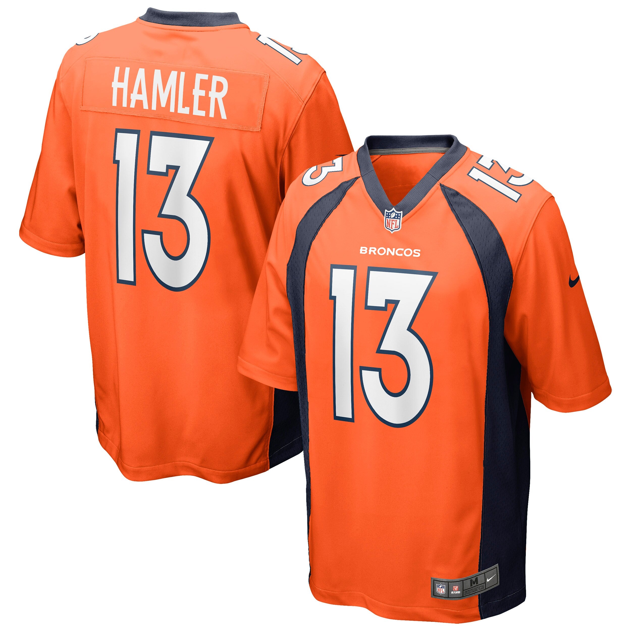 K.J. Hamler Denver Broncos Nike Game Jersey   Orange