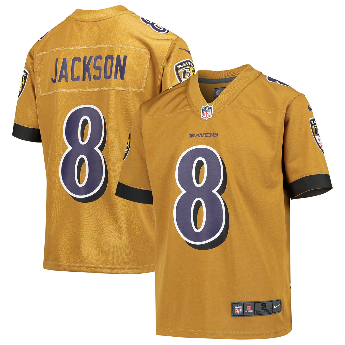 Lamar Jackson Baltimore Ravens Nike Youth Inverted Game Jersey   Gold