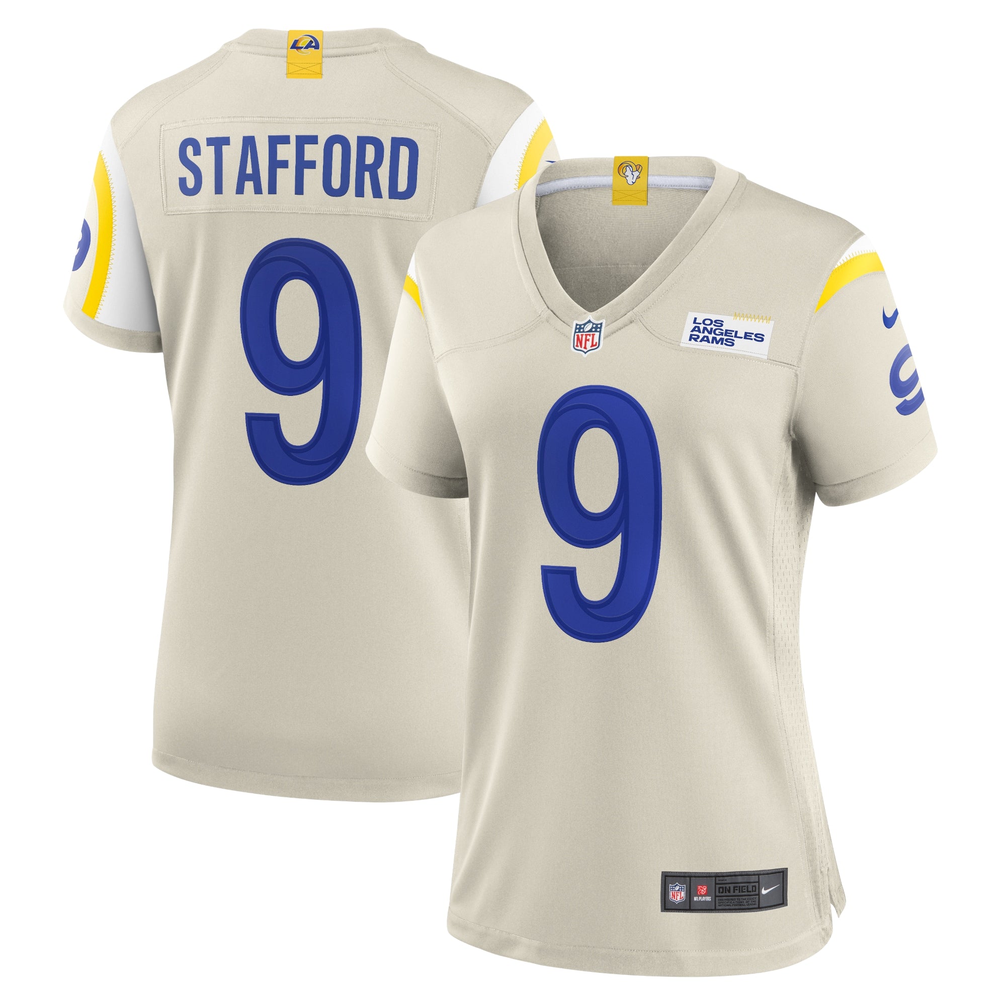 Matthew Stafford Los Angeles Rams Nike Women s Player Game Jersey   Bone