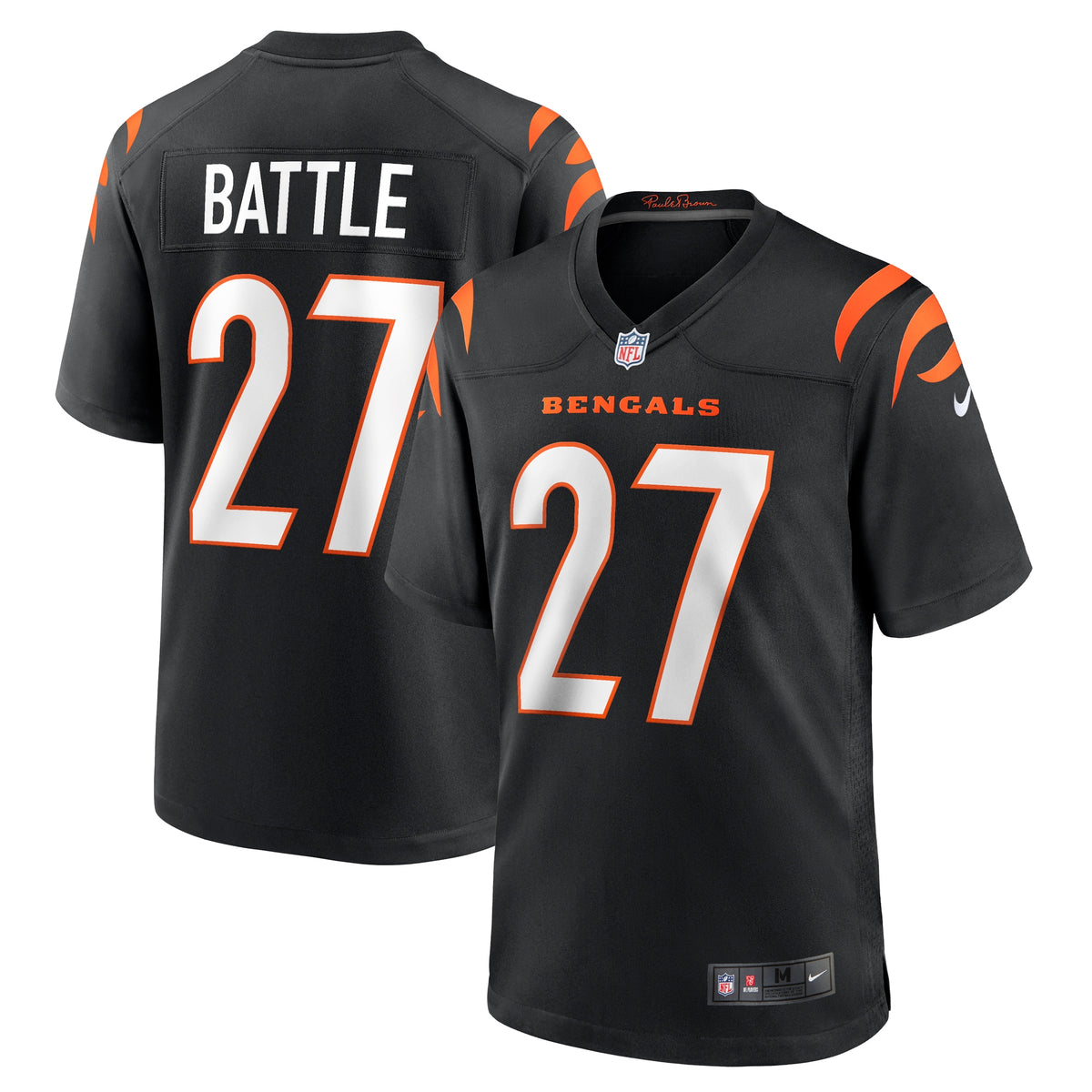 Jordans Battle Cincinnati Bengals Nike Team Game Jersey    Black