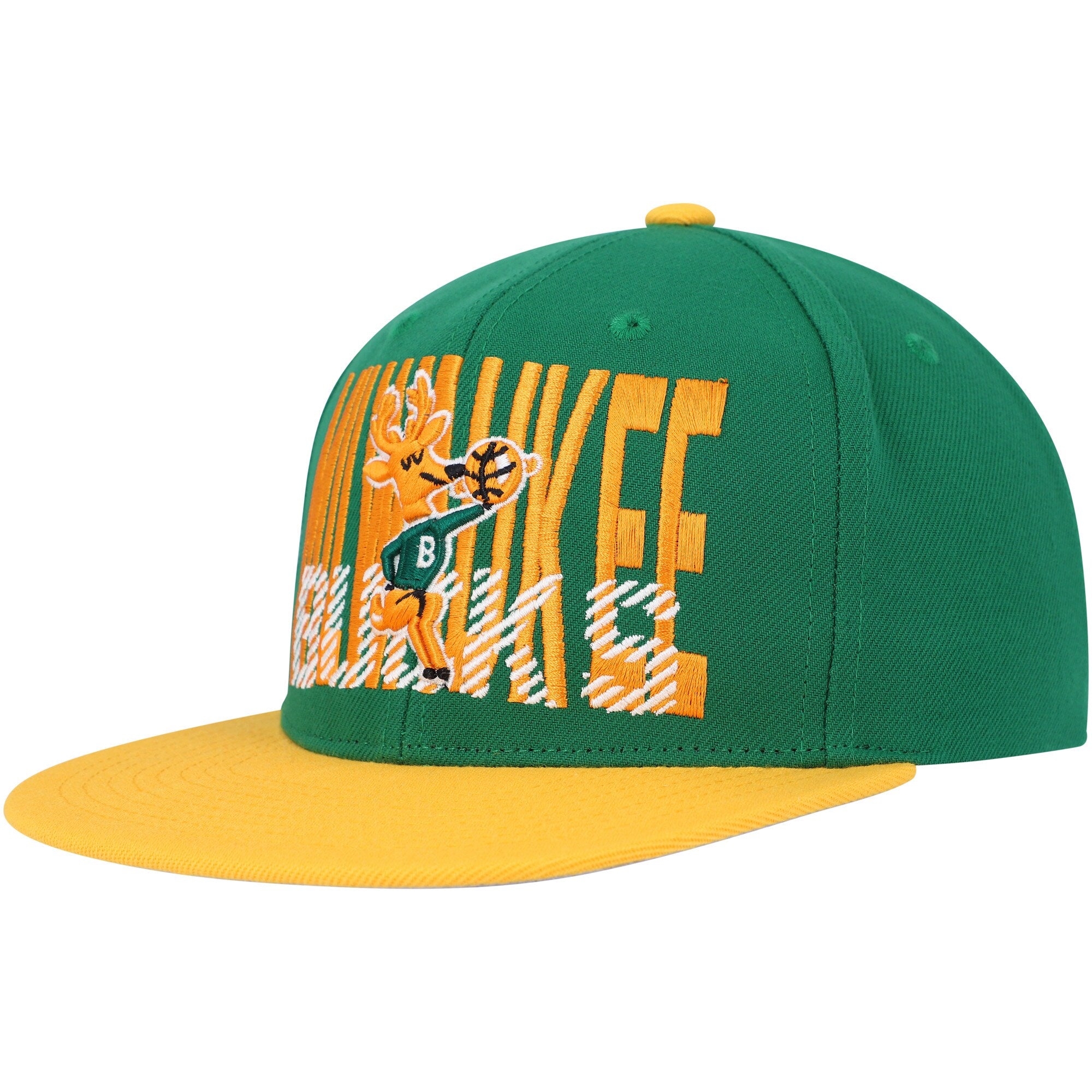 Milwaukee Bucks Mitchell & Ness SOUL Cross Check Snapback - Hunter Green