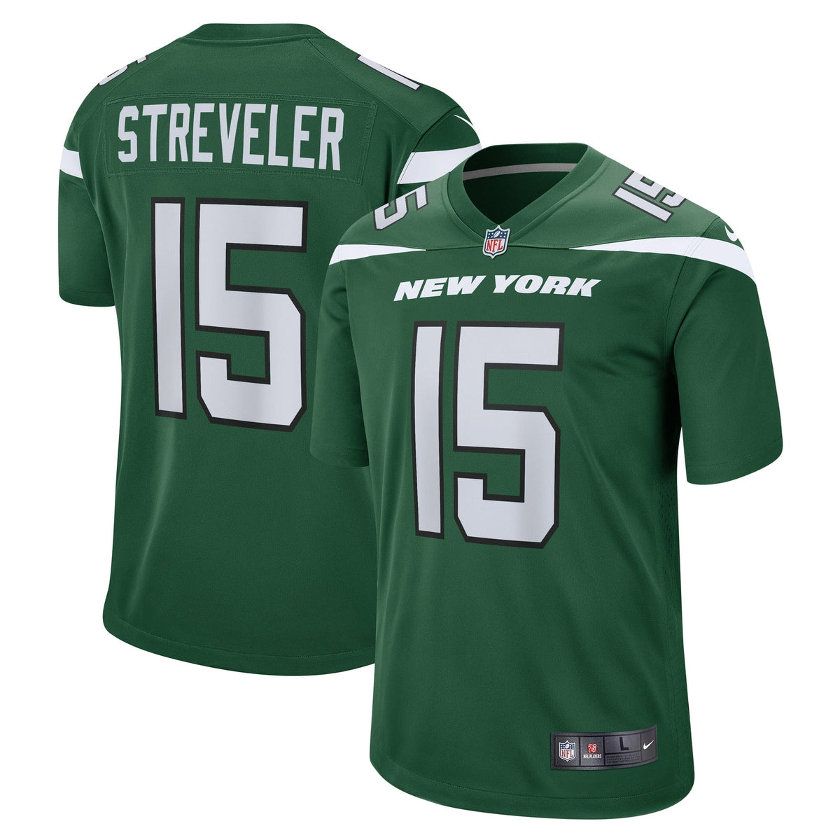 Men s Nike Chris Streveler Gotham Green New York Jets Game Player Jersey