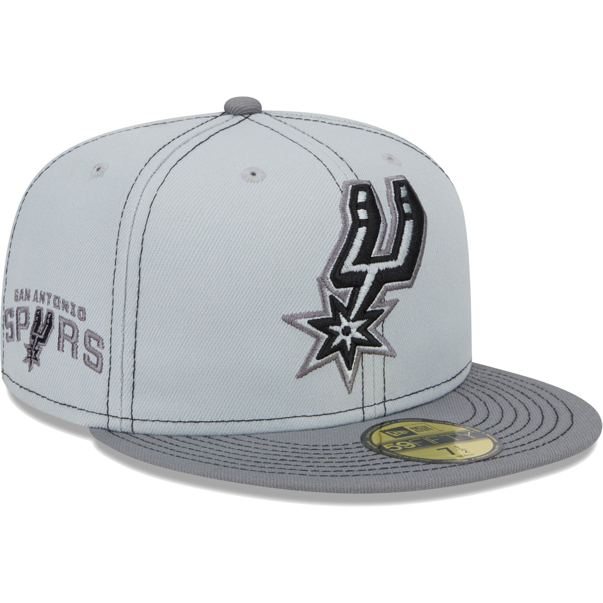 San Antonio Spurs New Era Color Pop 59FIFTY Fitted Hat - Gray