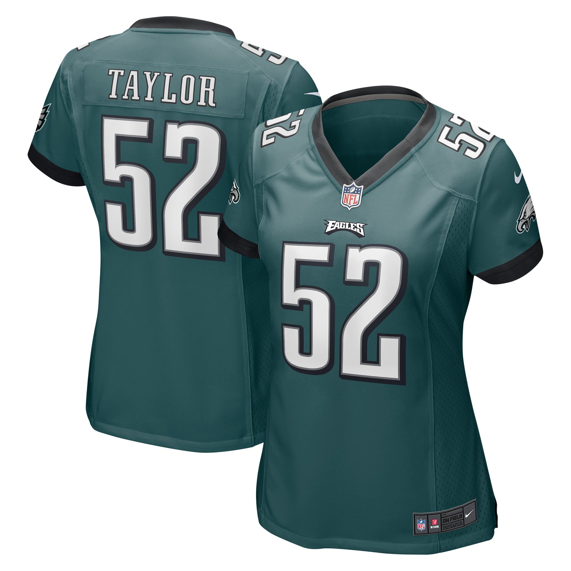 Women s Nike Davion Taylor Midnight Green Philadelphia Eagles Game Jersey