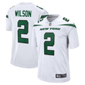 Men s Nike Zach Wilson White New York Jets White Game Jersey