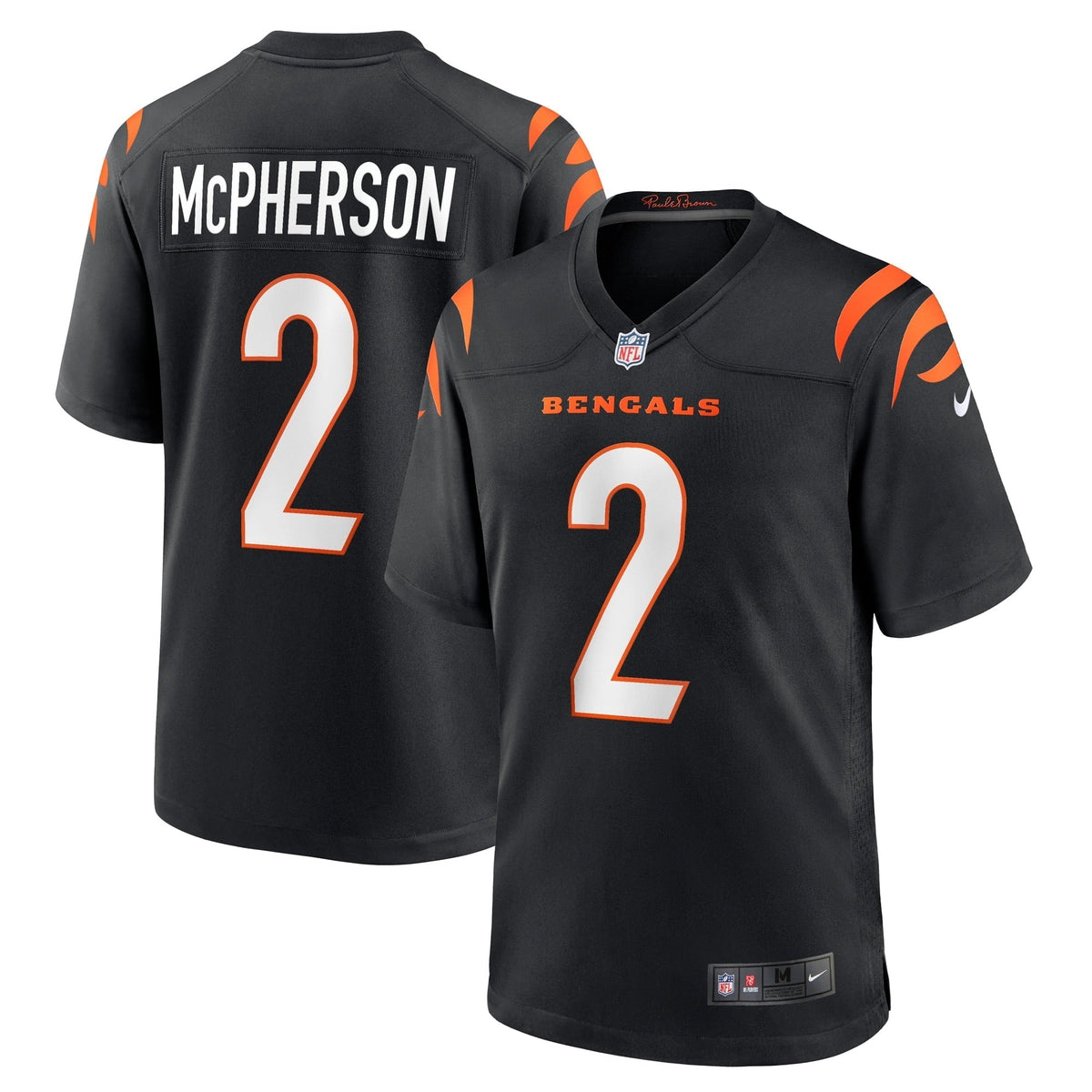 Men s Nike Evan McPherson Black Cincinnati Bengals Game Jersey