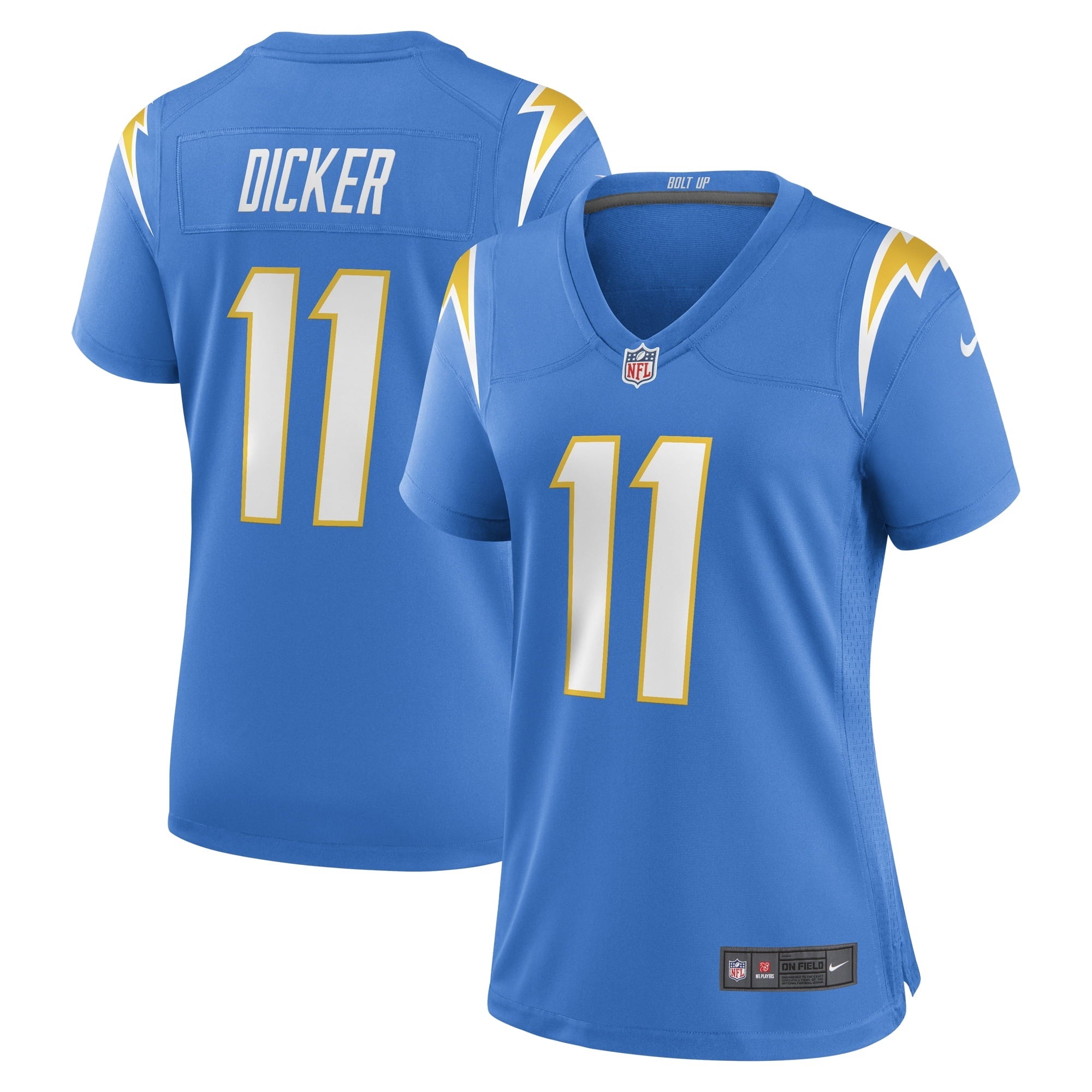Women s Nike Cameron Dicker Powder Blue Los Angeles Chargers Game Jersey
