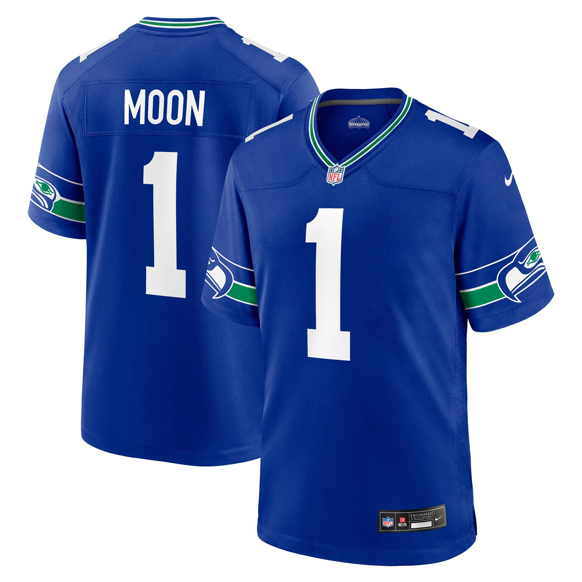 Warren Moon Seattle Seahawks Nike Throwback Retired Player Game Jersey Royal