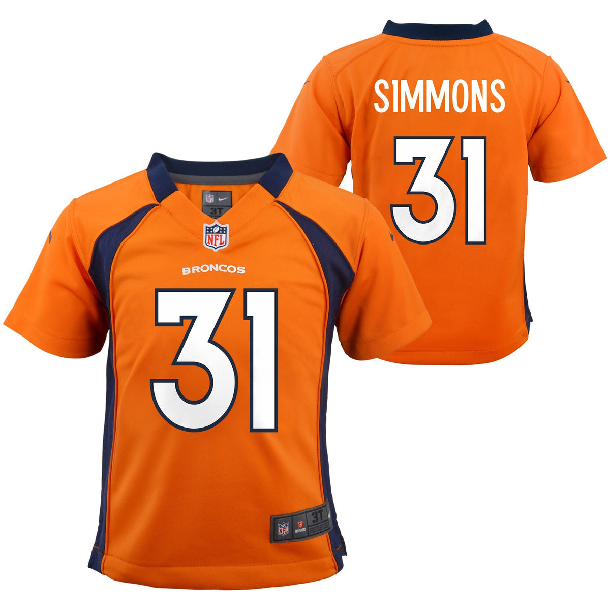 Justin Simmons Denver Broncos Nike Toddler Game Jersey   Orange