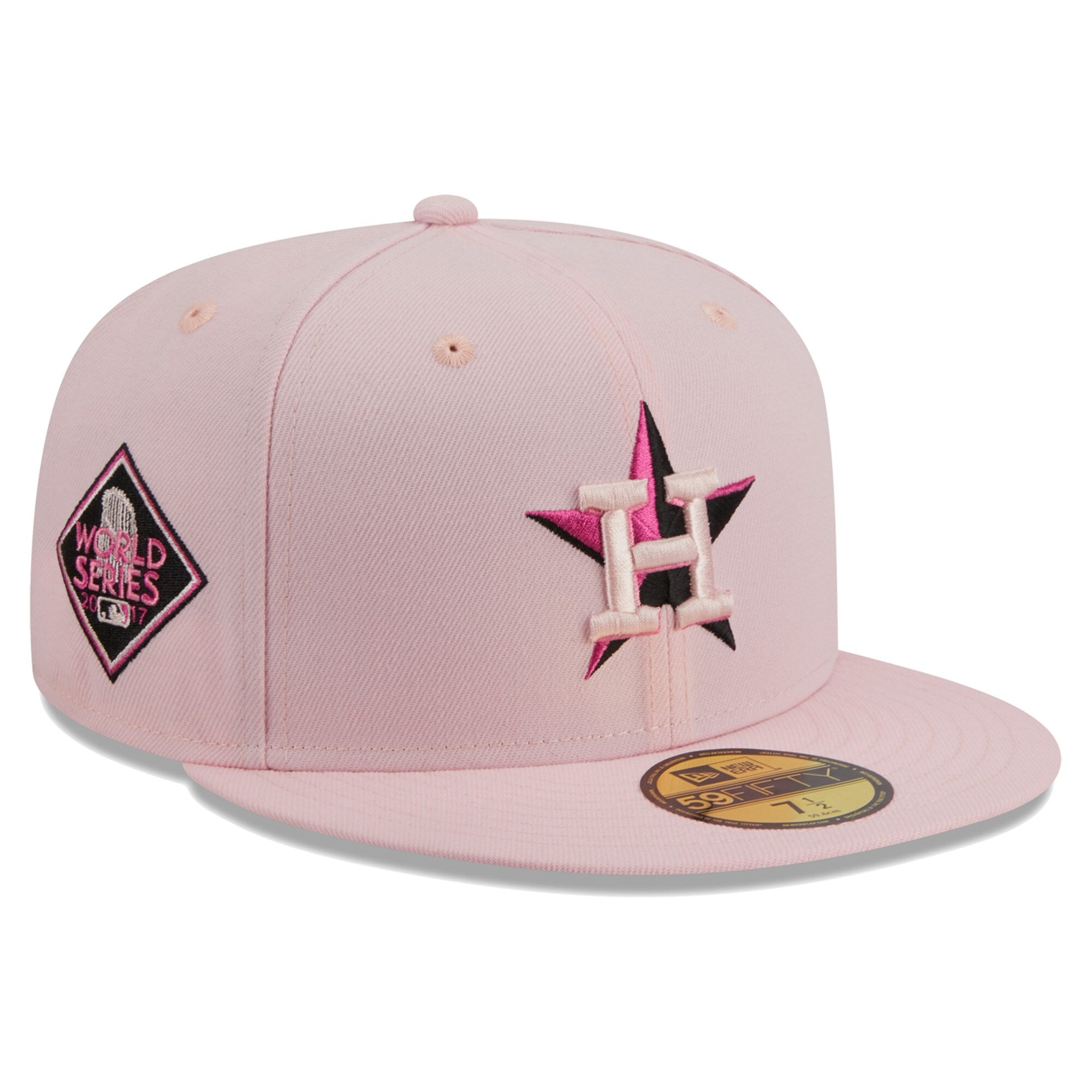 Houston Astros New Era 2017 MLB World Series 59FIFTY Fitted Hat - Pink