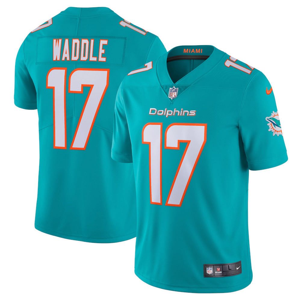 Youth Miami Dolphins Jaylen Waddle Vapor Jersey   Aqua