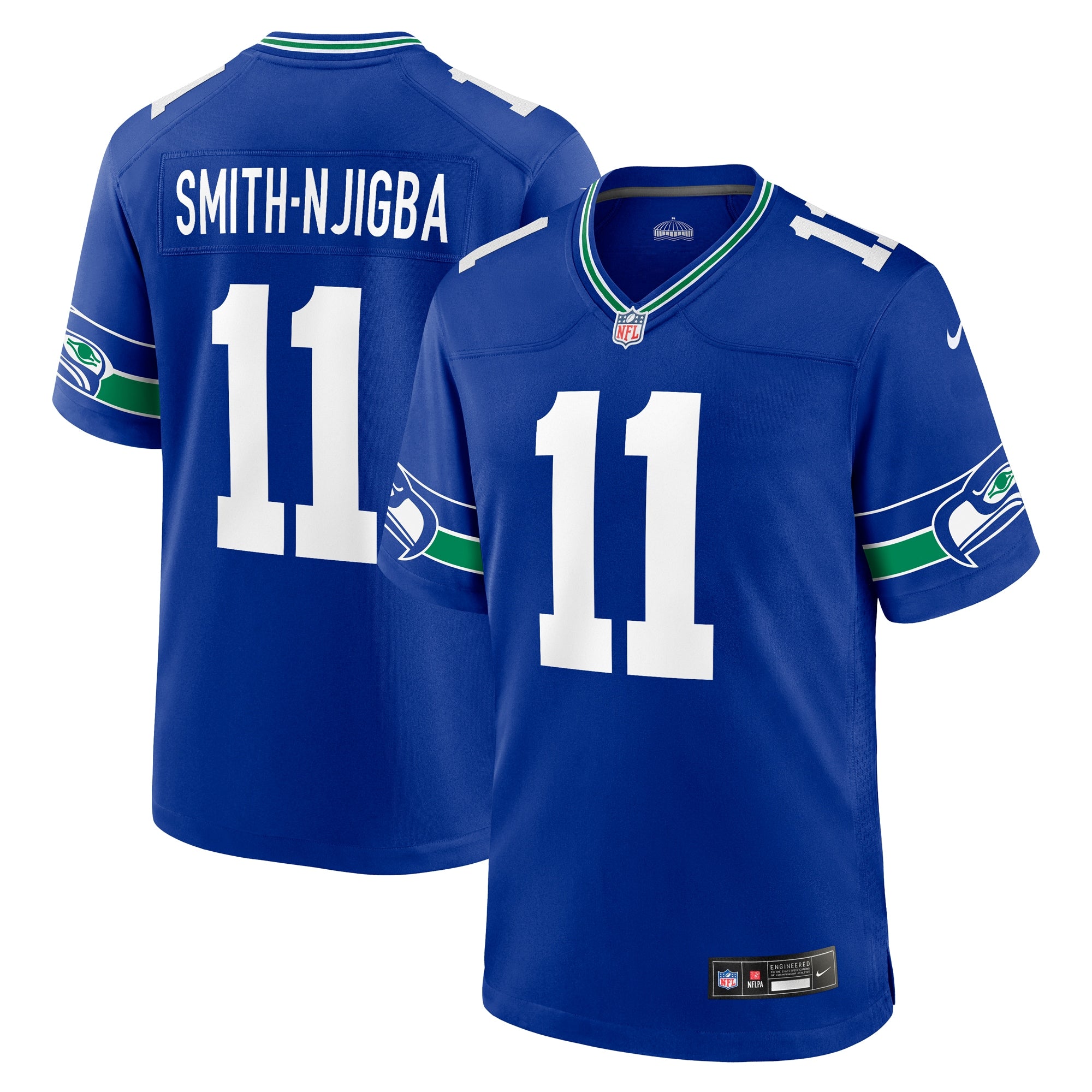 Jaxon Smith-Njigba Seattle Seahawks Nike Throwback Player Game Jersey Royal