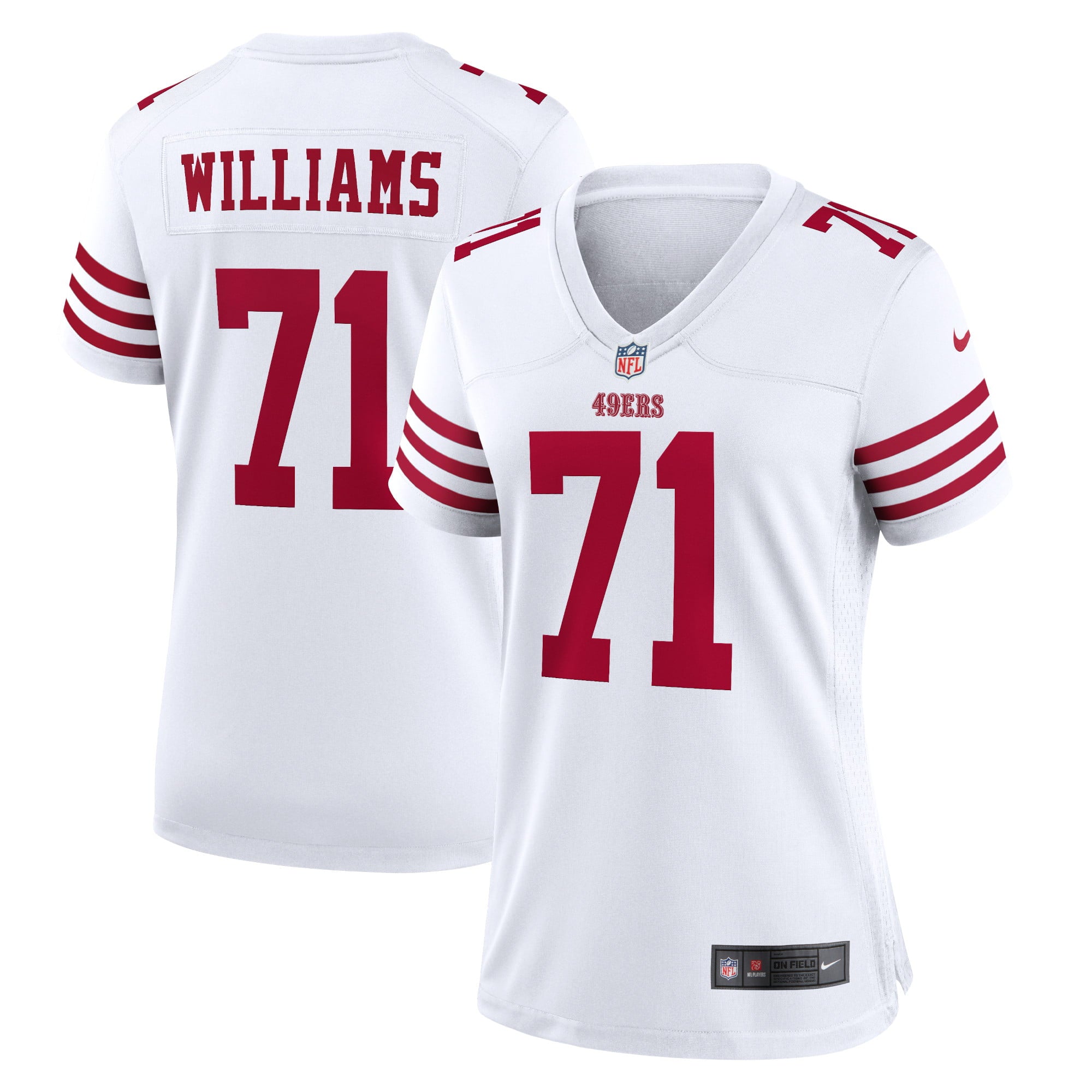 Women s Nike Trent Williams White San Francisco 49ers Player Game Jersey