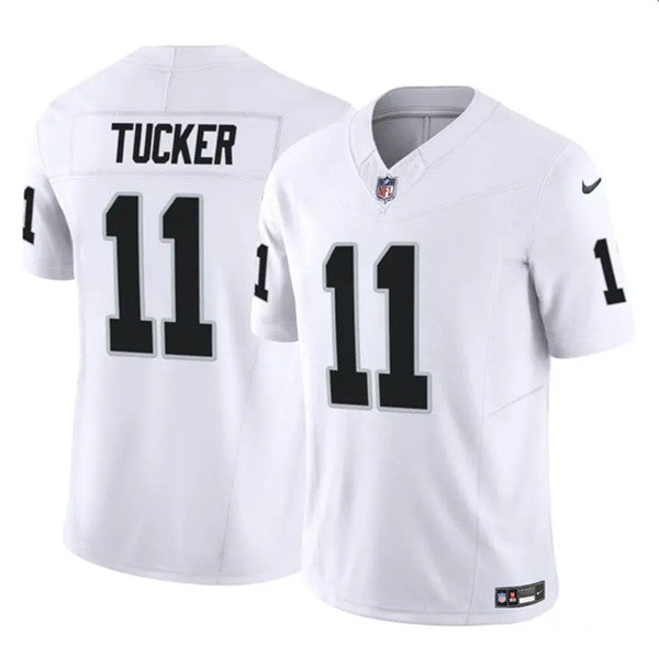 Men s Las Vegas Raiders  Tre Tucker White 2023 F.U.S.E Vapor Untouchable  Stitched Jerseys