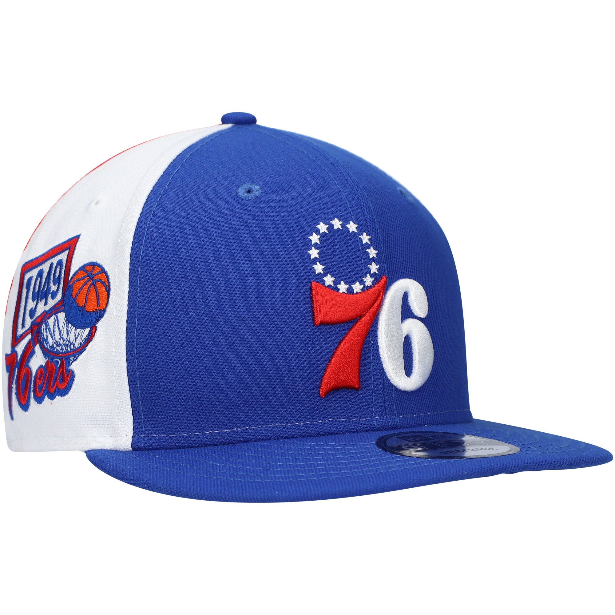 Philadelphia 76ers New Era Pop Panels 9FIFTY Snapback Hat - Royal