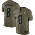 Men s Nike Archie Manning Olive New Orleans Saints 2022 Salute To Service Retired Player Limited Jersey