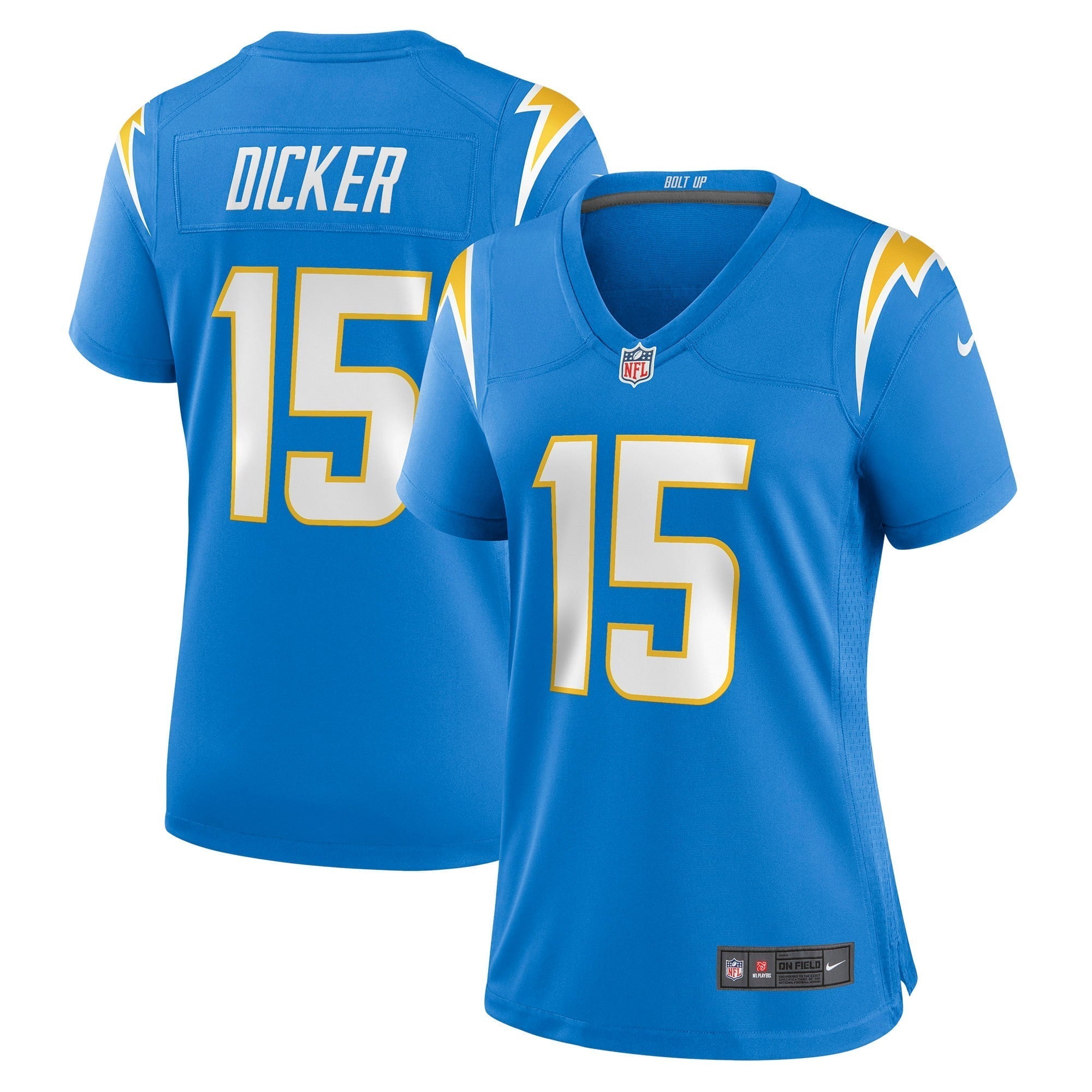 Women s Nike Cameron Dicker Powder Blue Los Angeles Chargers Game Player Jersey