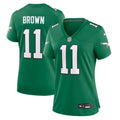Women s Nike A.J. Brown Kelly Green Philadelphia Eagles Alternate Player Game Jersey