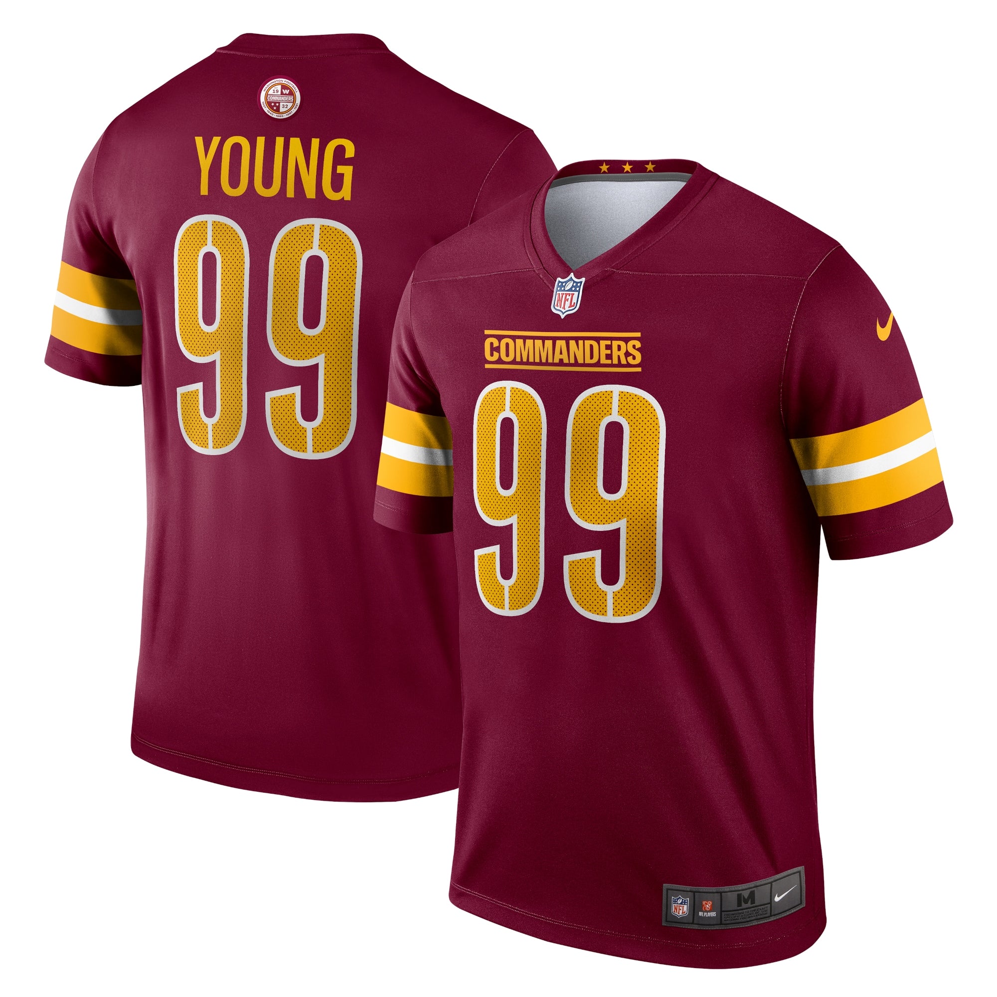 Chase Young Washington Commanders Nike Legend Jersey   Burgundy