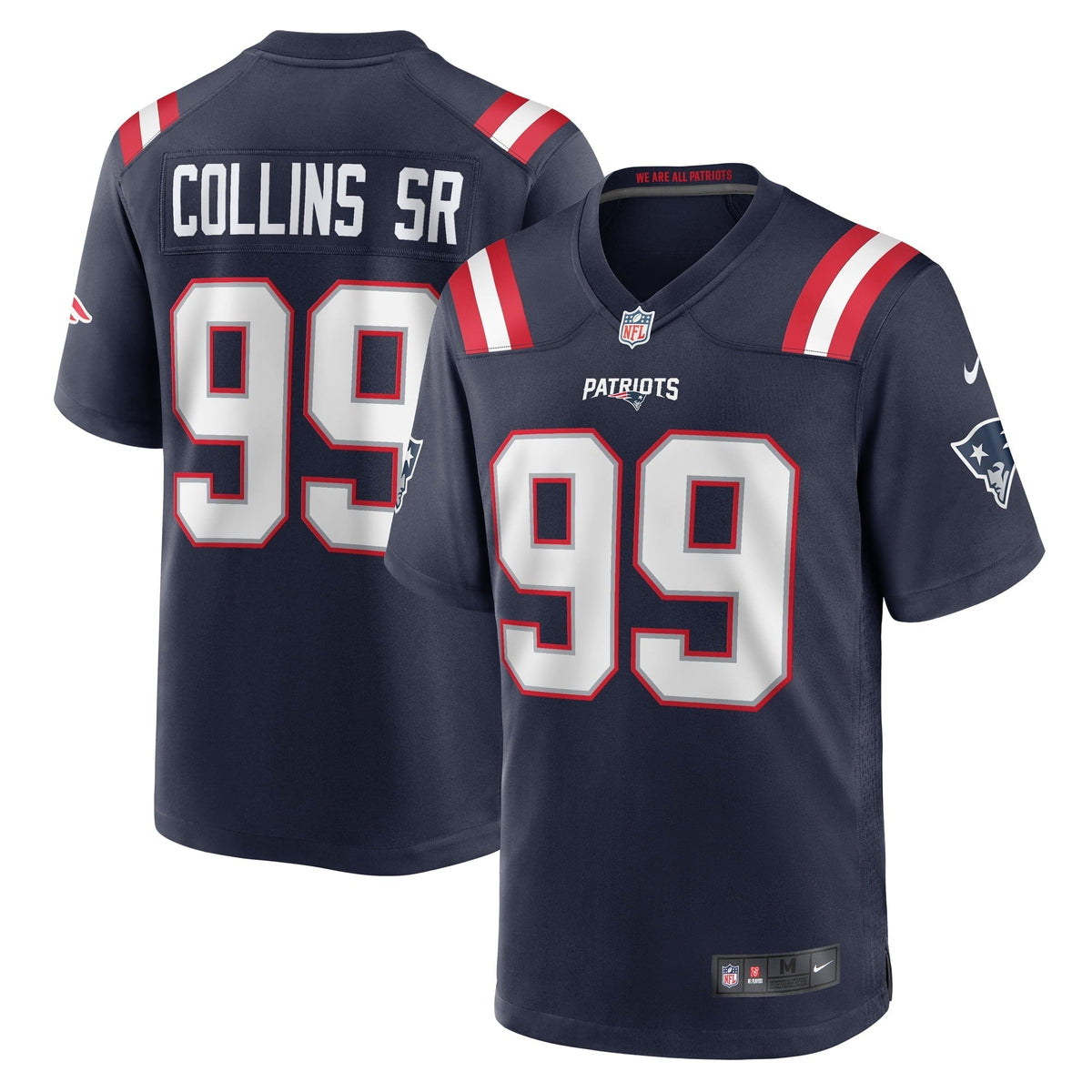 Men s Nike Jamie Collins Sr. Navy New England Patriots Home Game Player Jersey