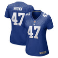 Women s Nike Cam Brown Royal New York Giants Game Jersey