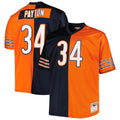 Walter Payton Chicago Bears Mitchell   Ness Big   Tall Split Legacy Retired Player Replica Jersey   Navy/Orange