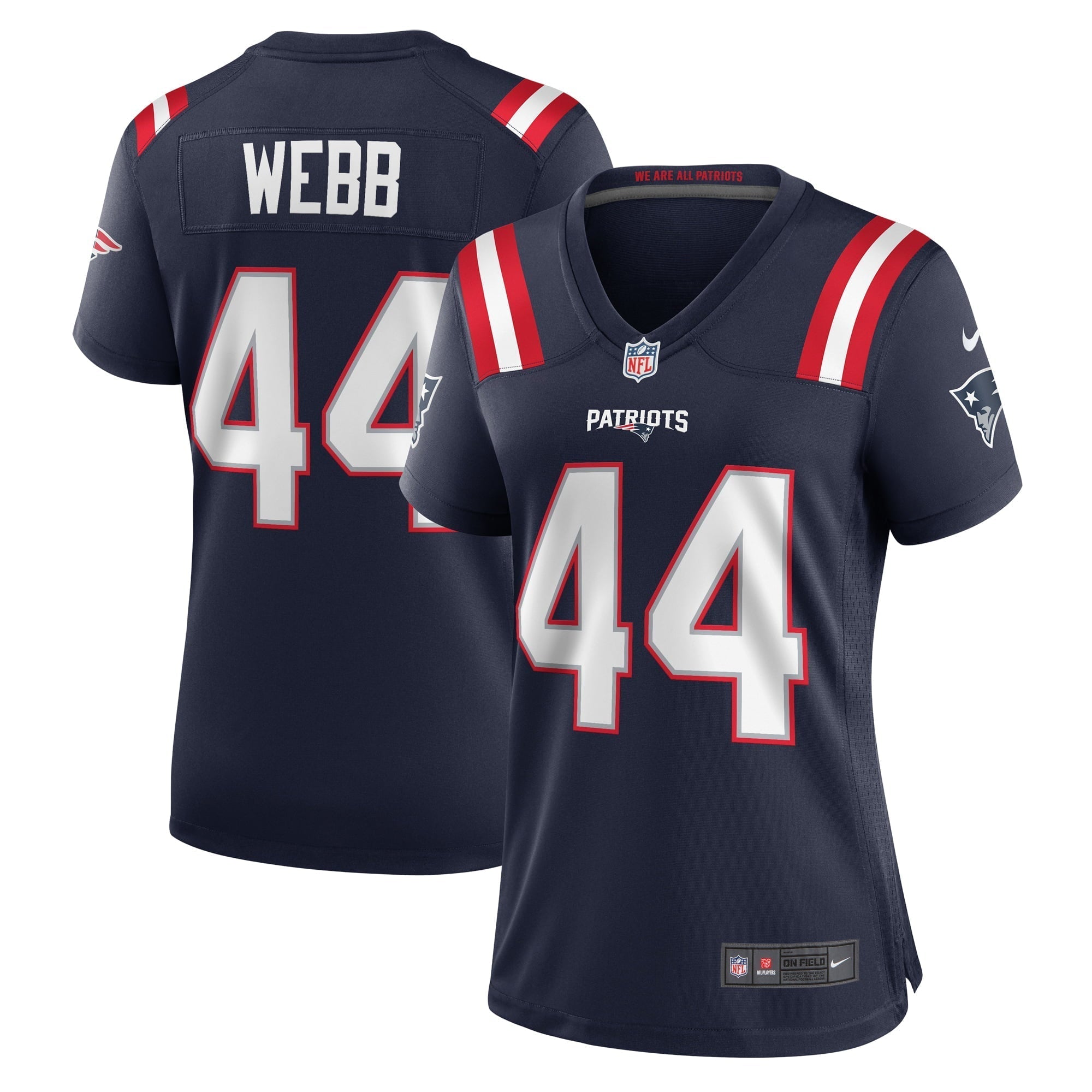 Women s Nike Raleigh Webb Navy New England Patriots Home Game Player Jersey
