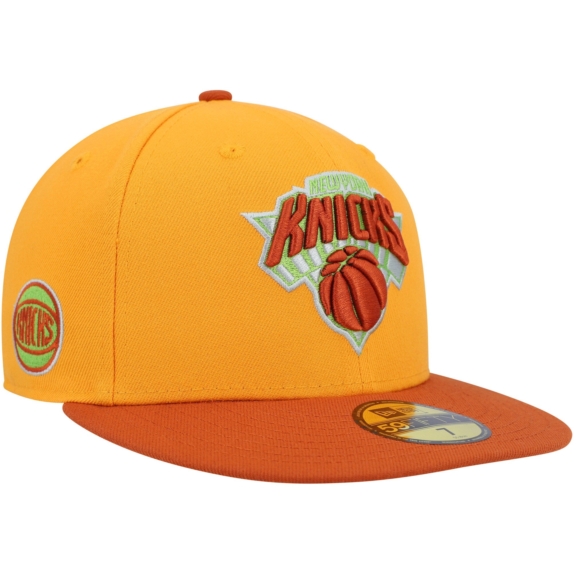 New York Knicks New Era 59FIFTY Fitted Hat - Gold/Rust