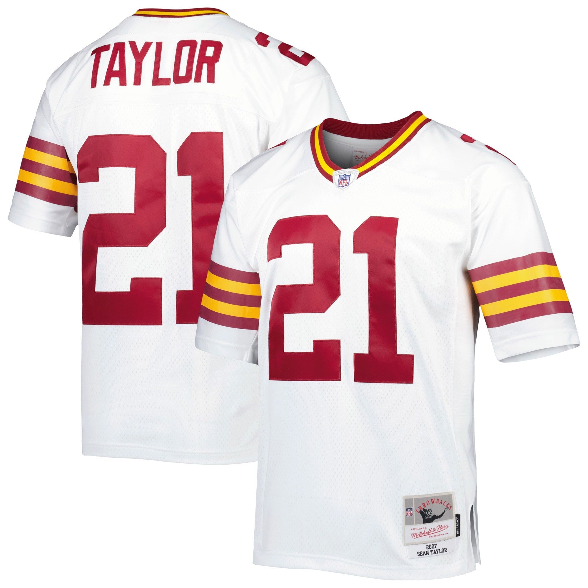 Sean Taylor Washington Commanders Mitchell   Ness Big   Tall 2007 Legacy Retired Player Jersey   White