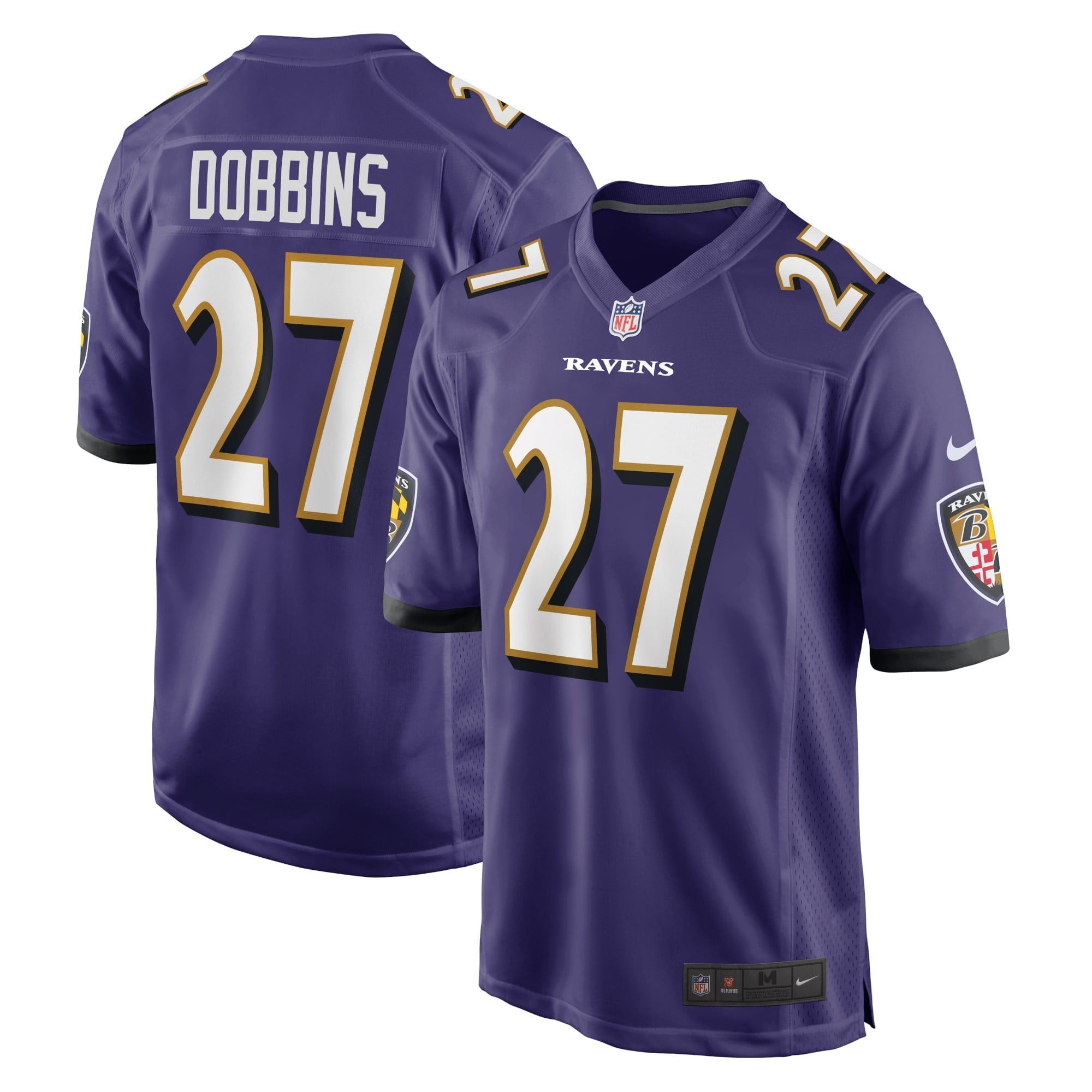 Men s Nike J.K. Dobbins Purple Baltimore Ravens Game Team Jersey