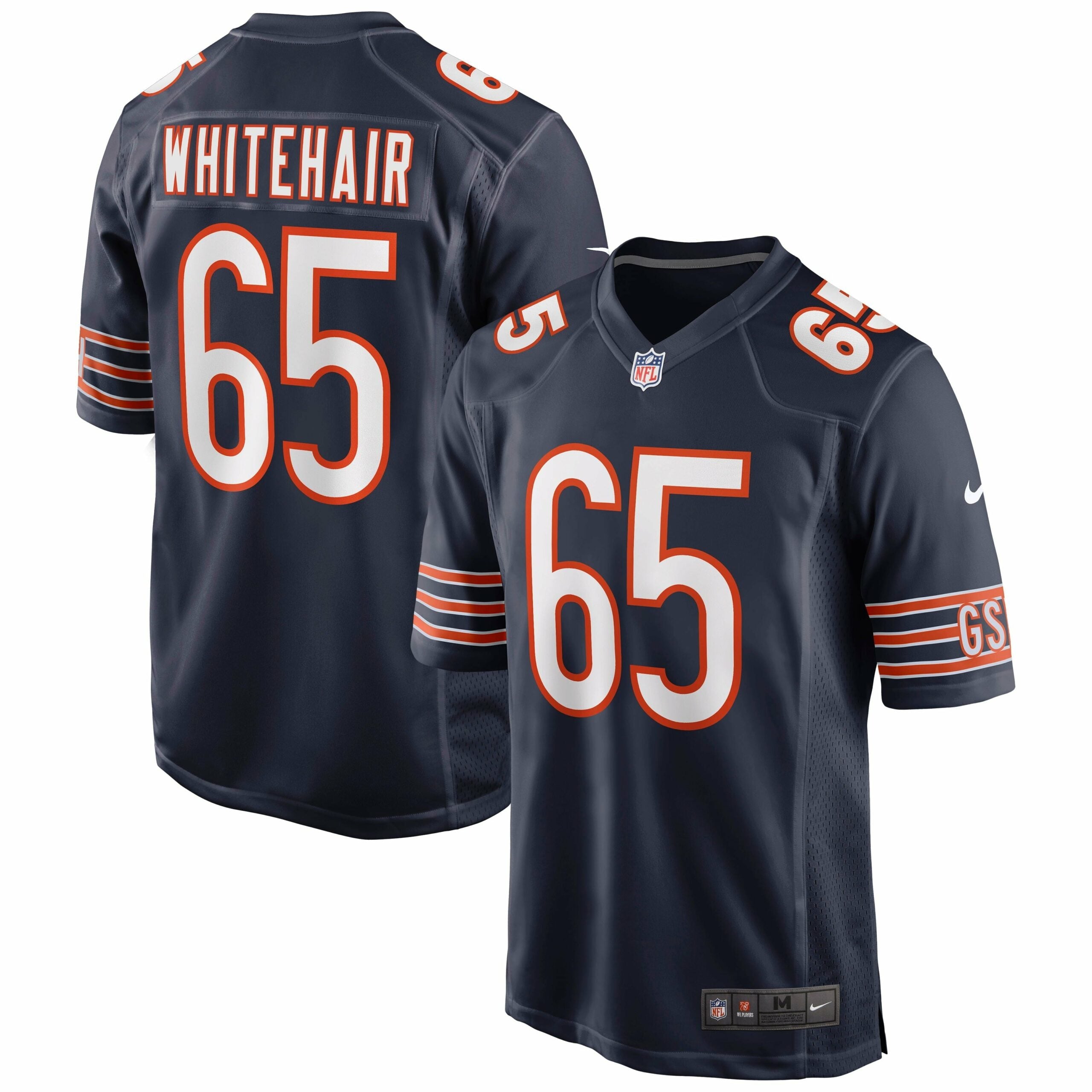 Men s Nike Cody Whitehair Navy Chicago Bears Game Jersey