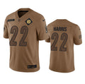 Men s Pittsburgh Steelers Najee Harris 2023 Brown Salute To Service Limited Stitched Jersey