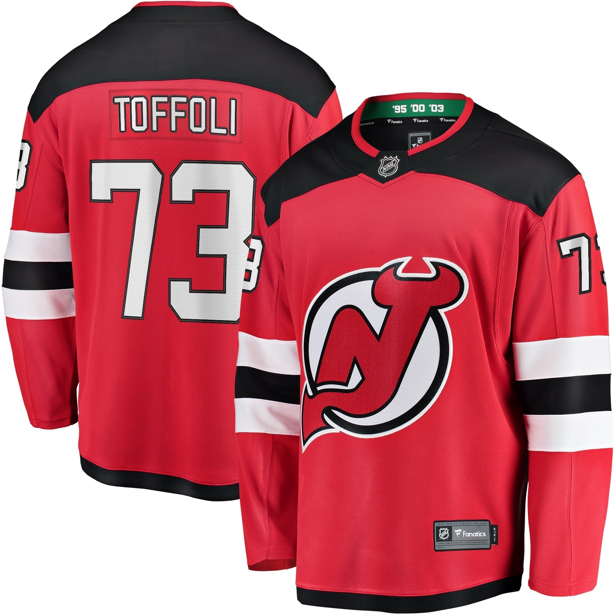 Men's Fanatics Branded Tyler Toffoli Red New Jersey Devils Home Breakaway Player Jersey