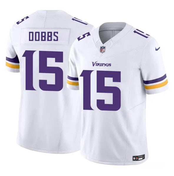 Men s Minnesota Vikings  Josh Dobbs White 2023 Vapor Untouchable Limited Stitched Jerseys